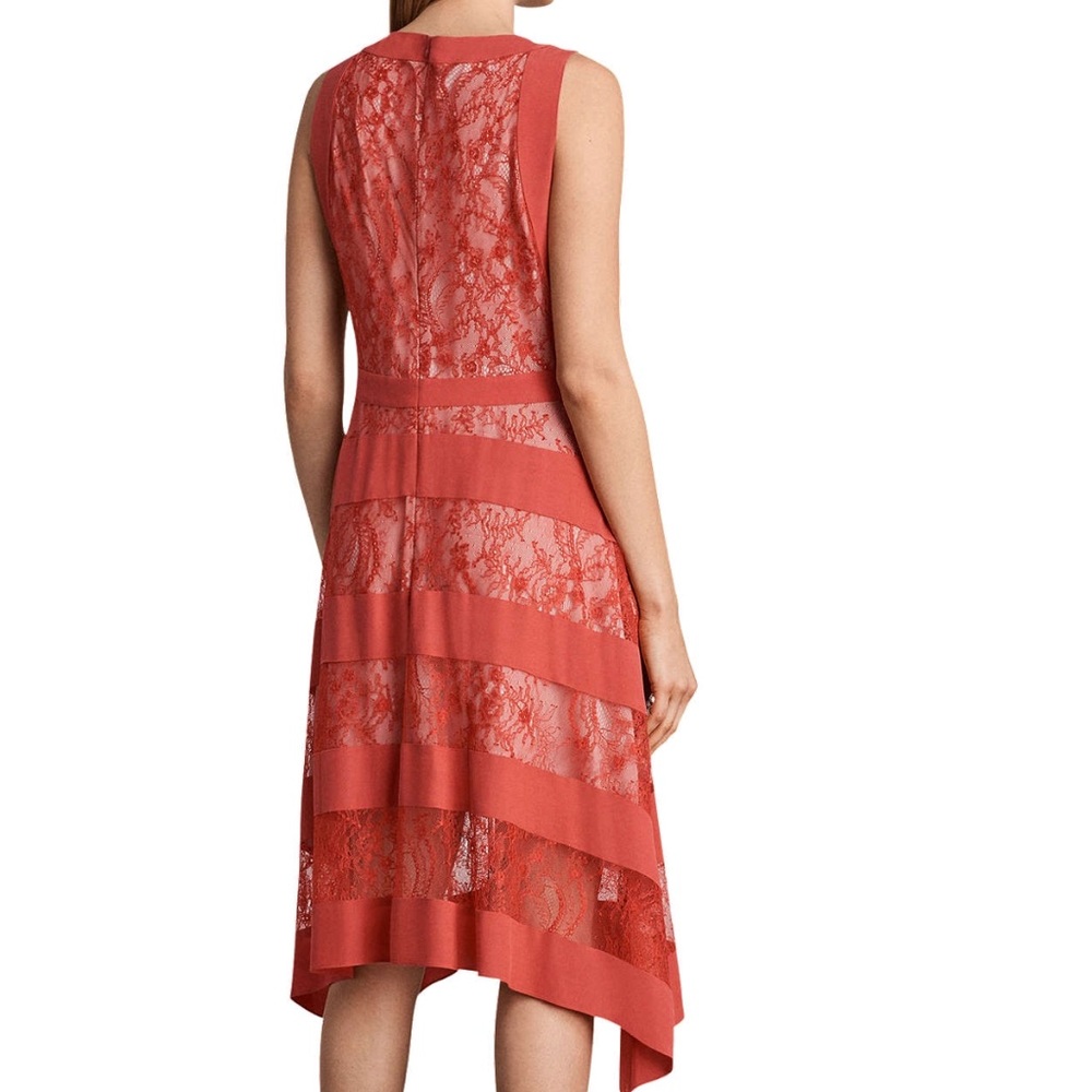 All Saints | Coral Lace Dress - Picture 2 of 2